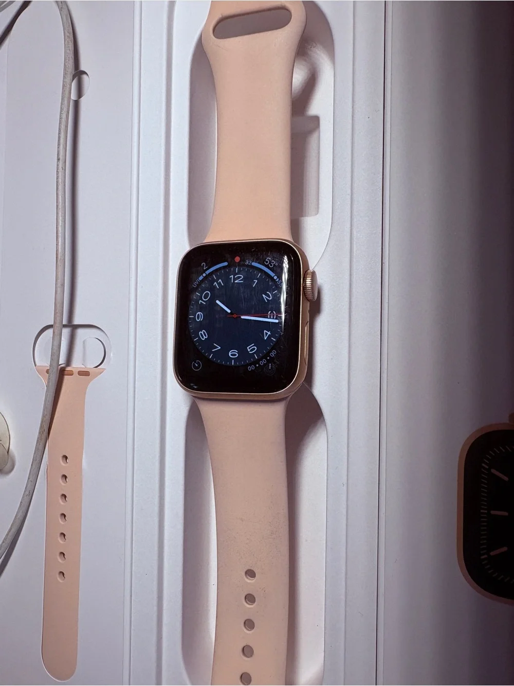 Apple Watch Series 5 GPS, 40mm Gold Aluminum Case with Pink Sand Sport Band